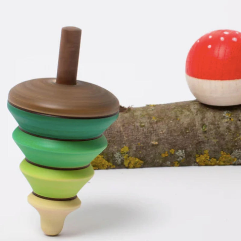 Tree + Spotted Mushroom Spinning Tops