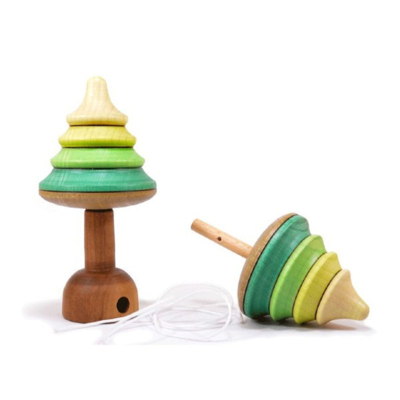 Pull Off Spring Spinning Top