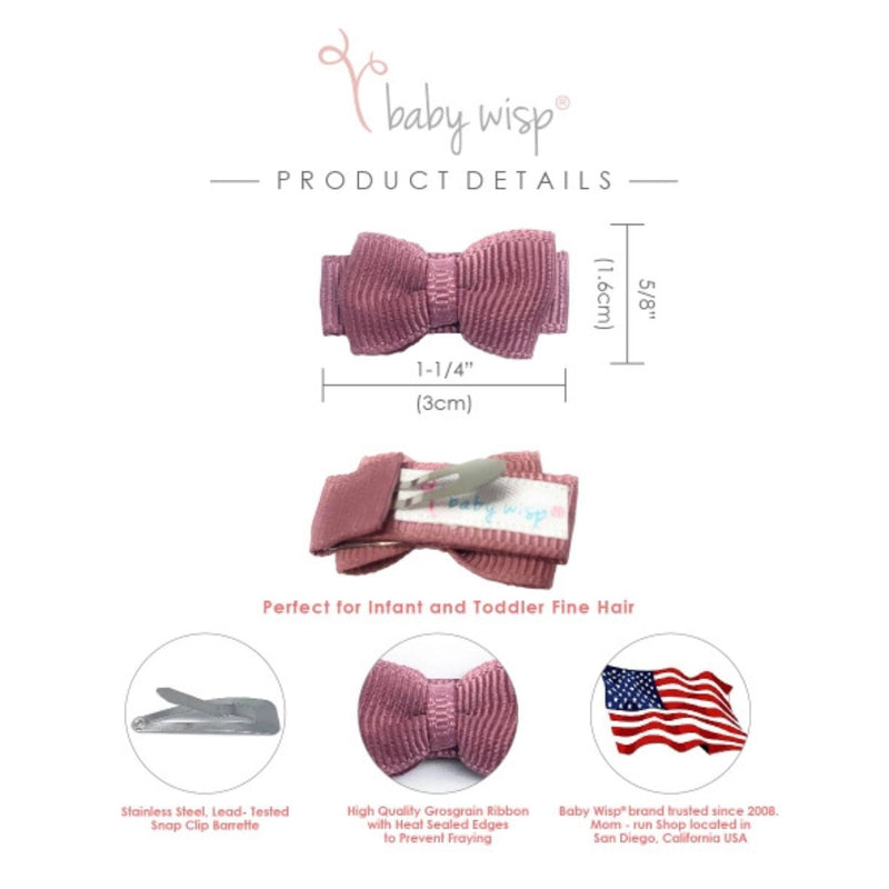 Tiny Tuxedo Bows 5 Pack Snap Clips