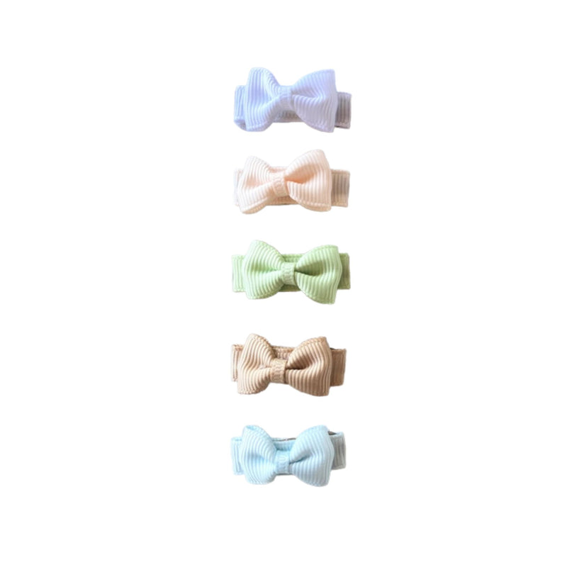 Tiny Tuxedo Bows 5 Pack Snap Clips