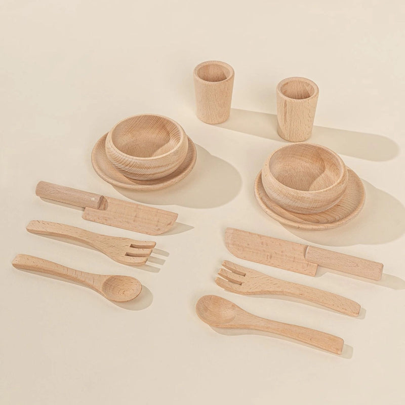 Wooden Dinnerware Playset