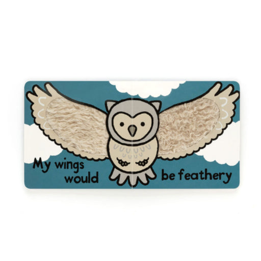 Children's book titled 'If I were an owl' with an owl illustration with touch and feel sensory for babies.
