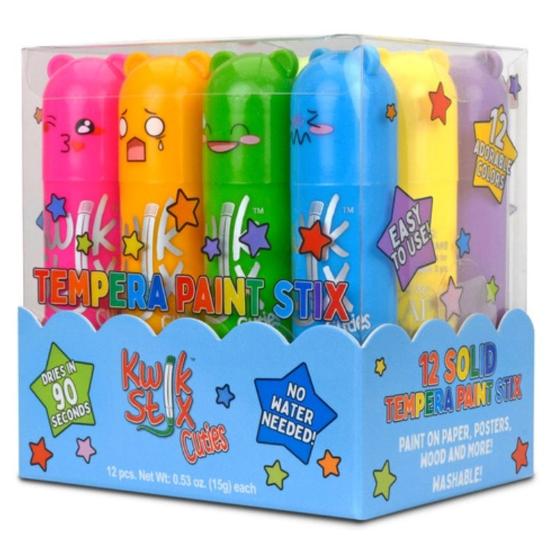 Solid Tempera Paint - Cuties, 12 Colours