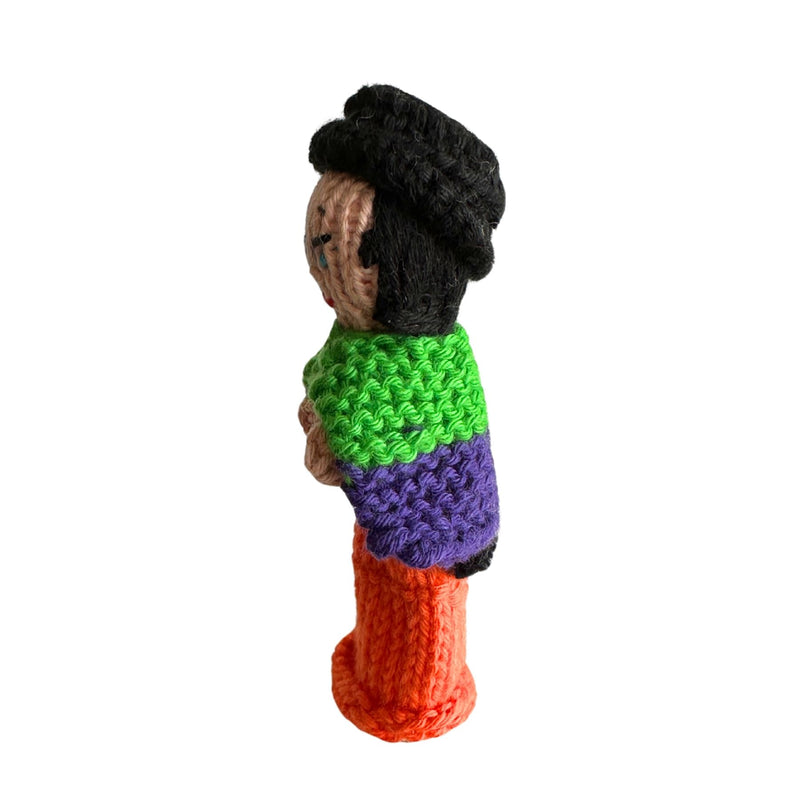 Organic Cotton Finger Puppet - Andean Girl