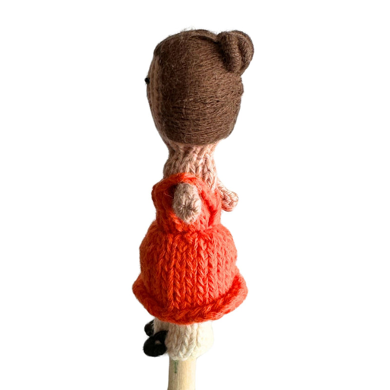 Organic Cotton Finger Puppet - Ballerina