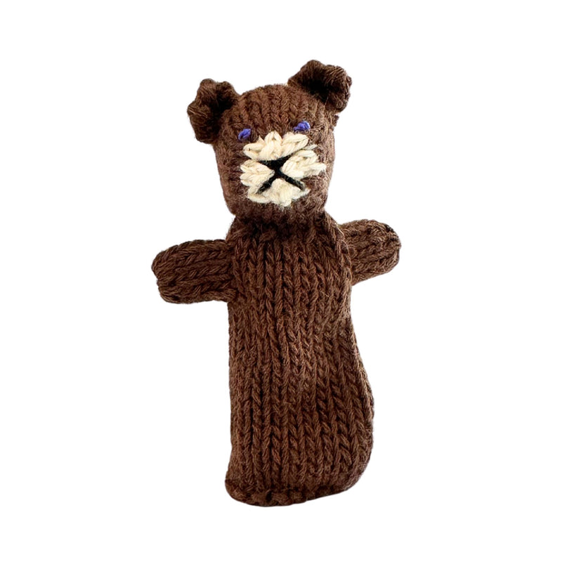Organic Cotton Finger Puppet - Bear