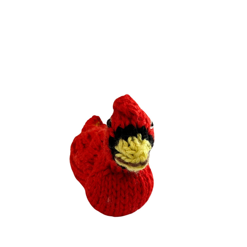 Organic Cotton Finger Puppet - Cardinal