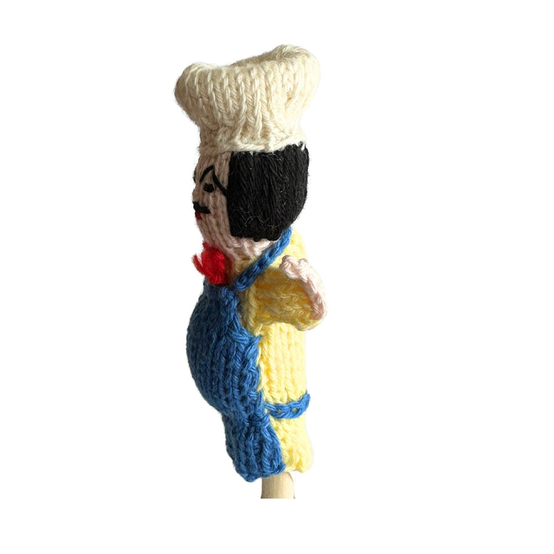 Organic Cotton Finger Puppet - Chef