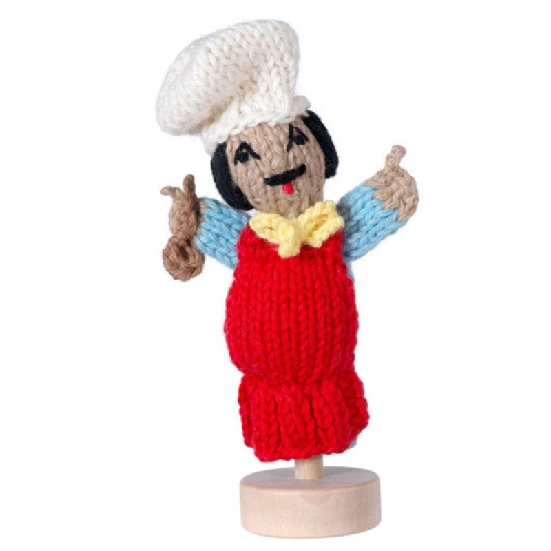 Organic Cotton Finger Puppet - Chef