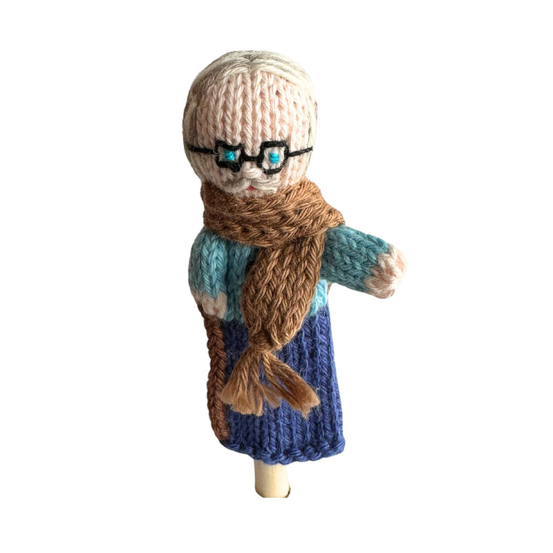 Organic Cotton Finger Puppet - Grandfather