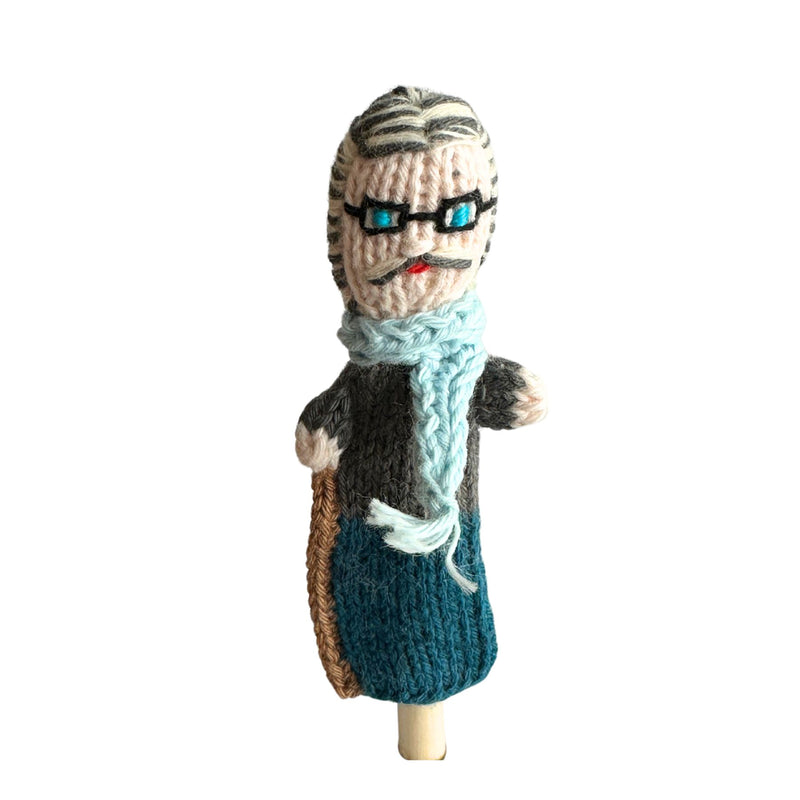 Organic Cotton Finger Puppet - Grandfather