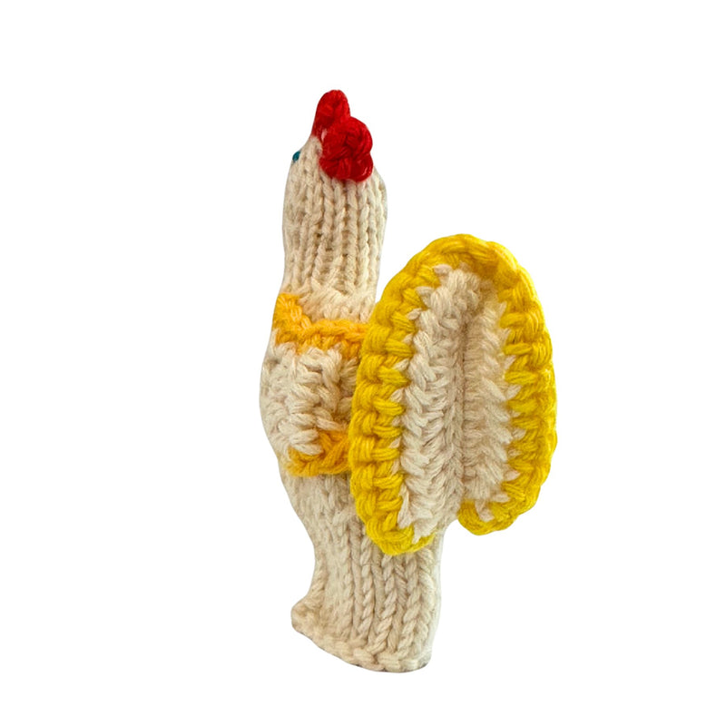 Organic Cotton Finger Puppet - Hen