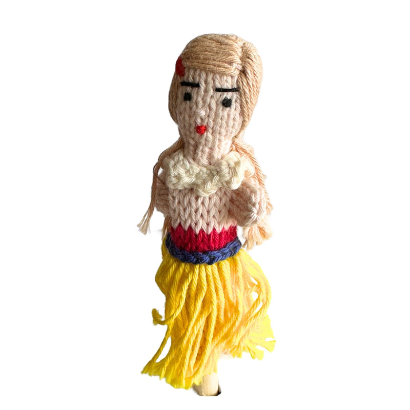 Organic Cotton Finger Puppet - Hula Girl