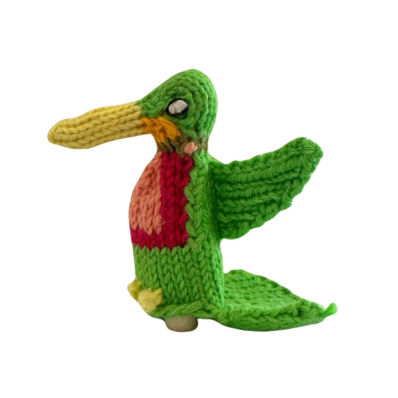 Organic Cotton Finger Puppet - Hummingbird