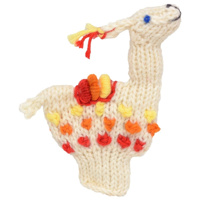 Organic Cotton Finger Puppet - Llama