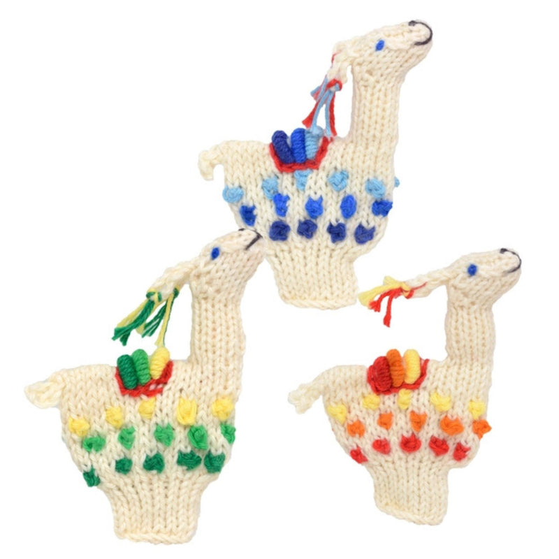 Organic Cotton Finger Puppet - Llama