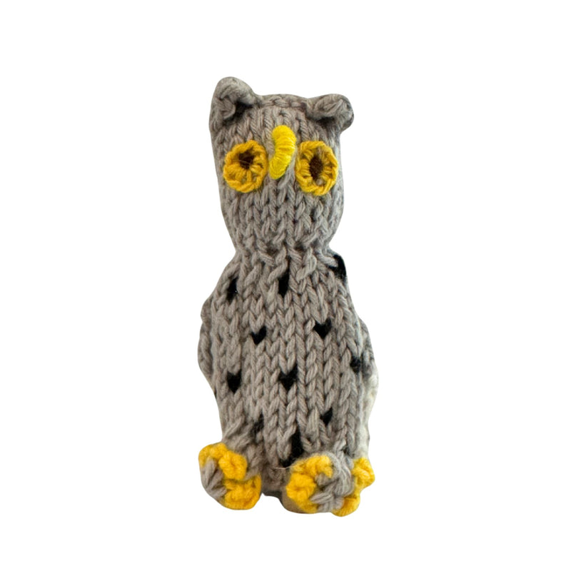 Organic Cotton Finger Puppet - Owl