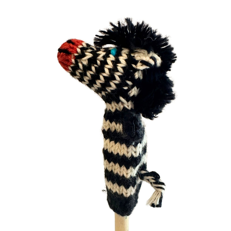 Organic Cotton Finger Puppet - Zebra
