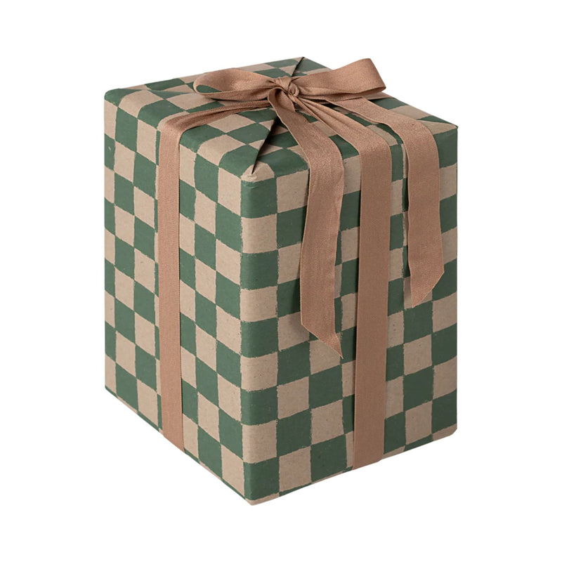 Wrapping Paper, Checker Green