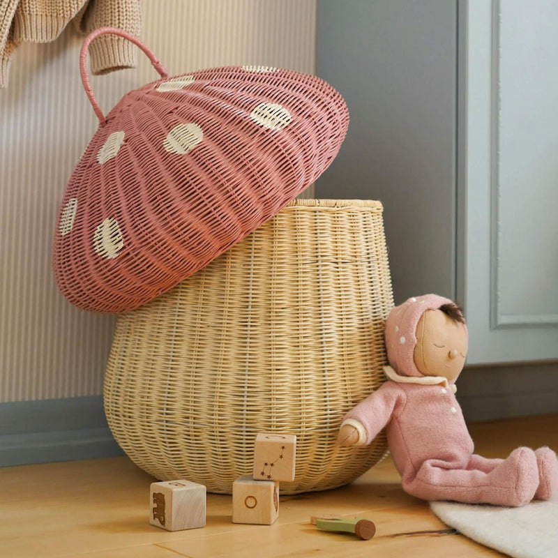 Rattan Mushroom Storage Basket