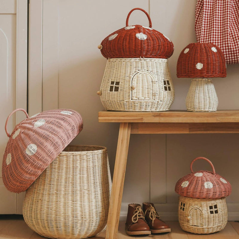 Rattan Mushroom Storage Basket