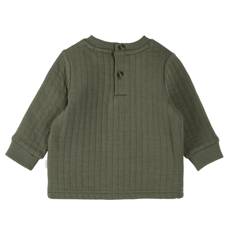 Pear Print on Fall Green Quilted Set