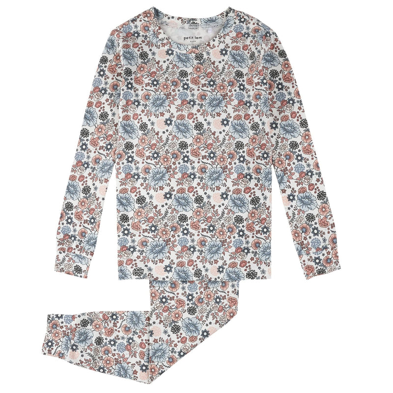 Vintage Flowers Print PJ Set
