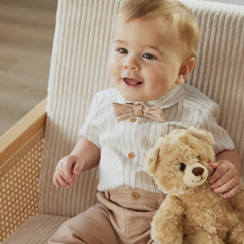 Striped Shirt + Pants 3pc Poplin Set