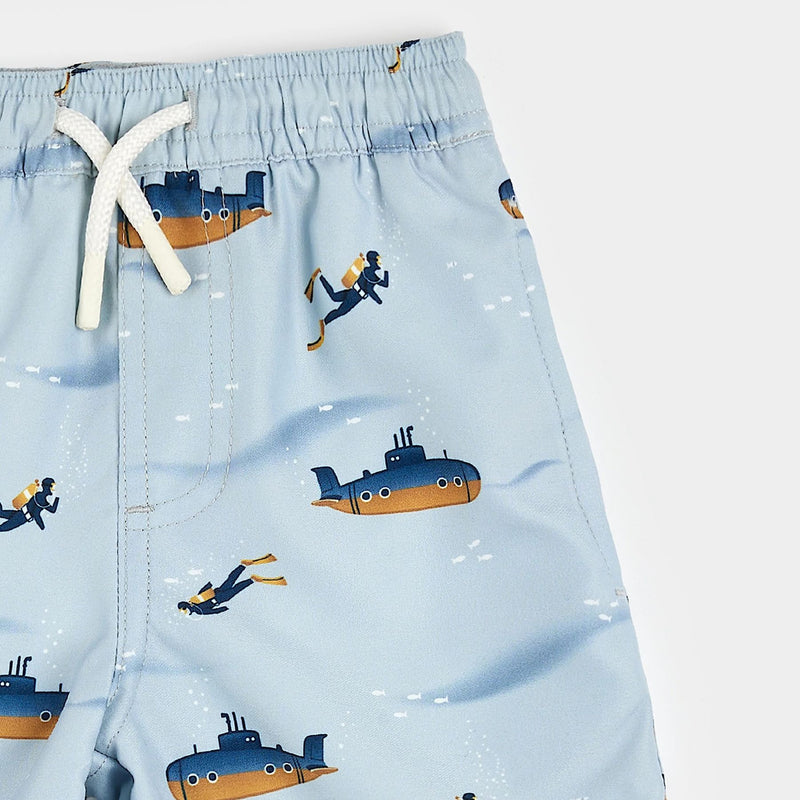 Submarine Print Swim Trunks