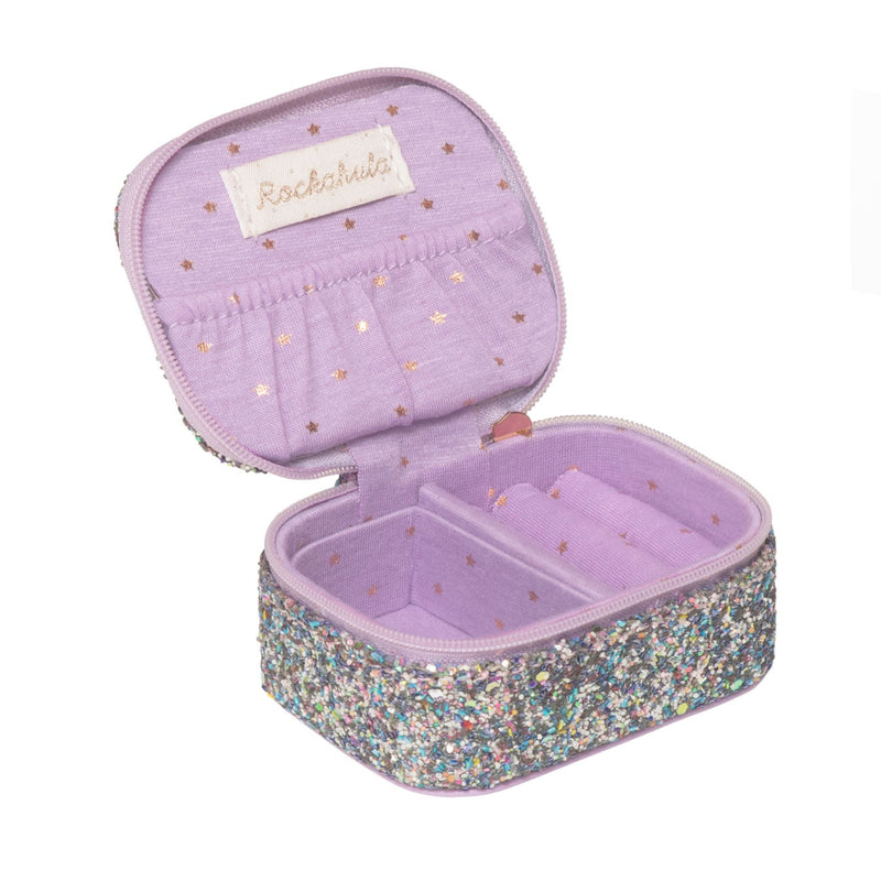 Lilac Confetti Glitter Mini Jewellery Box