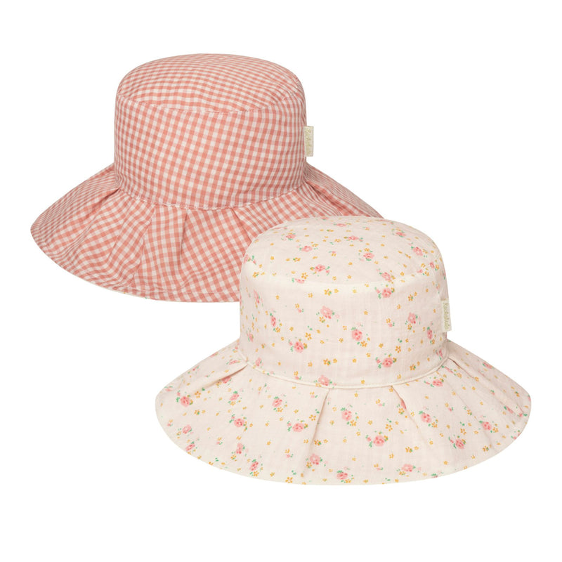 Tine Blossom Pleated Reversible Sun Hat