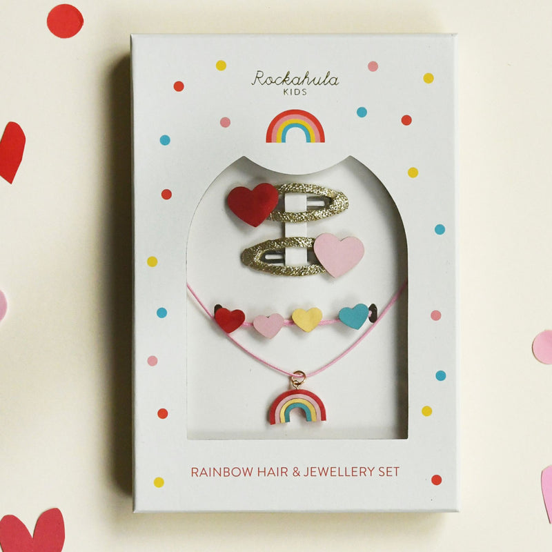 Vintage Rainbow Hair + Jewellery Set