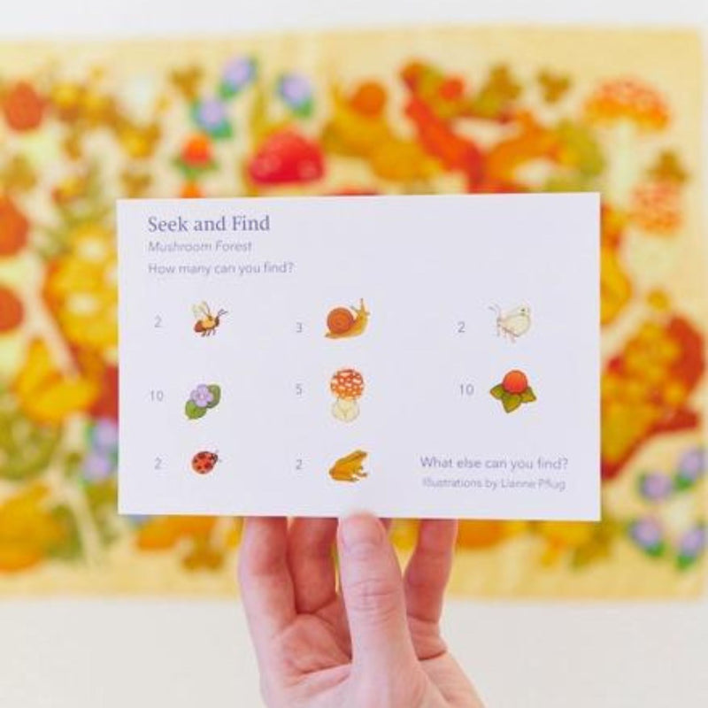 Mushroom Forest Seek + Find Playsilk