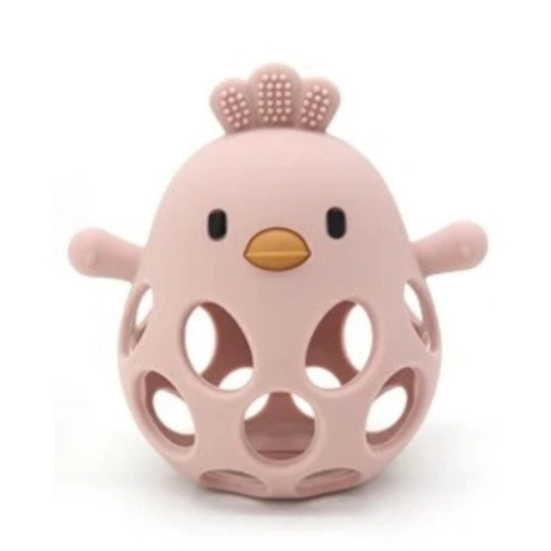 Silicone Clucky Chew + Rattle Buddy