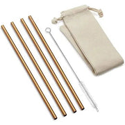 Fox Run Reusable Copper Drinking Straws Set-Simply Green Baby