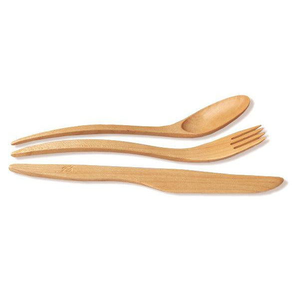 JUstenbois Wooden Cutlery Set for Kids-Simply Green Baby