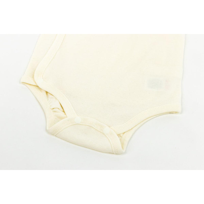 Nest Designs Organic Cotton Ribbed Kimono SS Onesie - White-Simply Green Baby