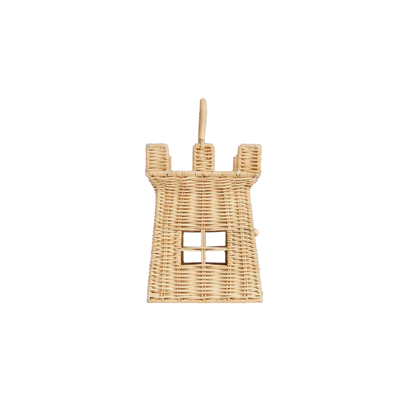 Olli Ella Rattan Castle Bag-Simply Green Baby