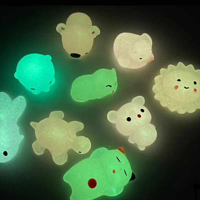 Glow in the Dark Mochi Squishy Animals