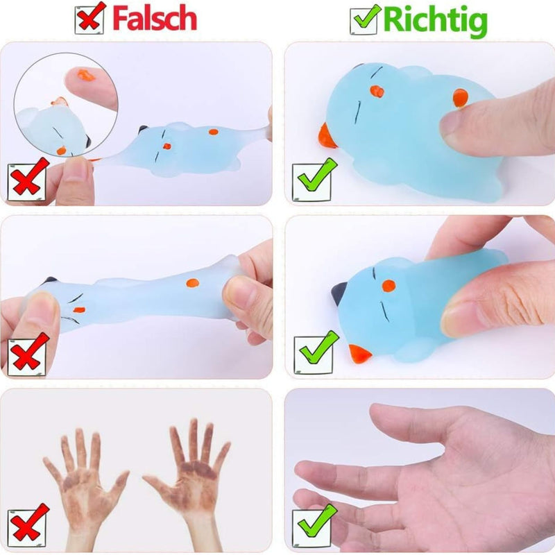 Glow in the Dark Mochi Squishy Animals