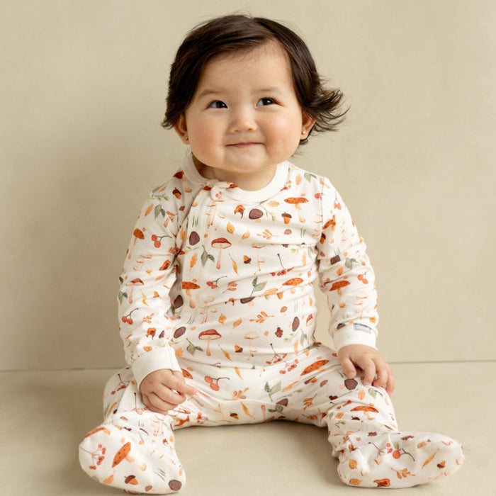 Baby Cotton-modal Zipper Footie