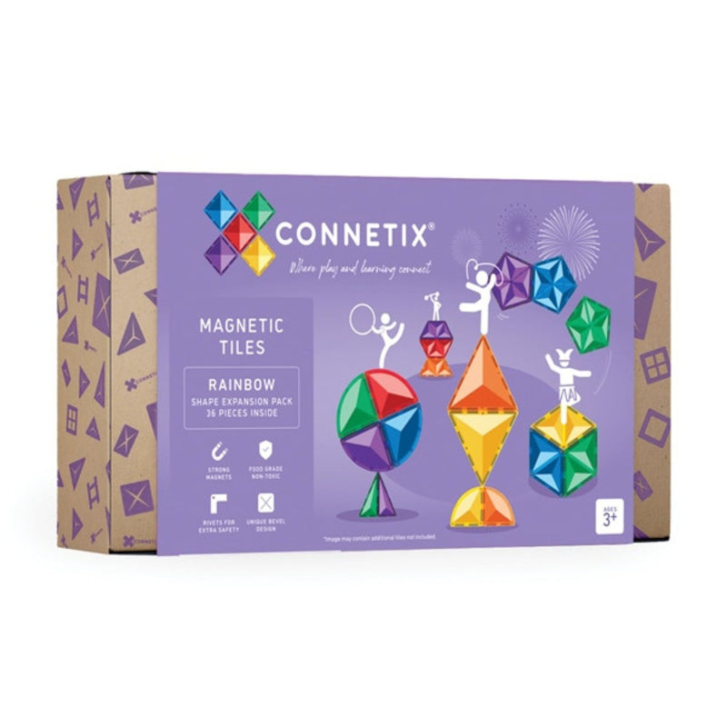 Magnetic Tiles Rainbow - Shape Expansion Pack 36 pcs