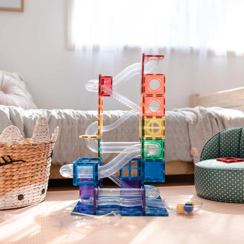 Magnetic Tiles Rainbow - Ball Run Pack 92 pcs