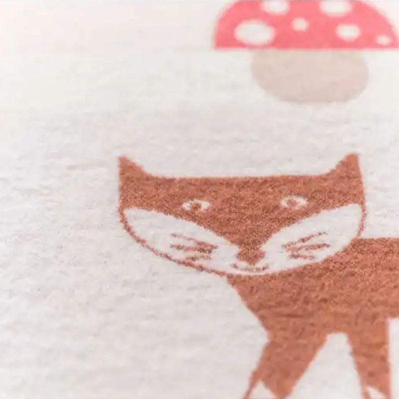 Juwel Baby Flannel Blanket - Fox and Mushroom
