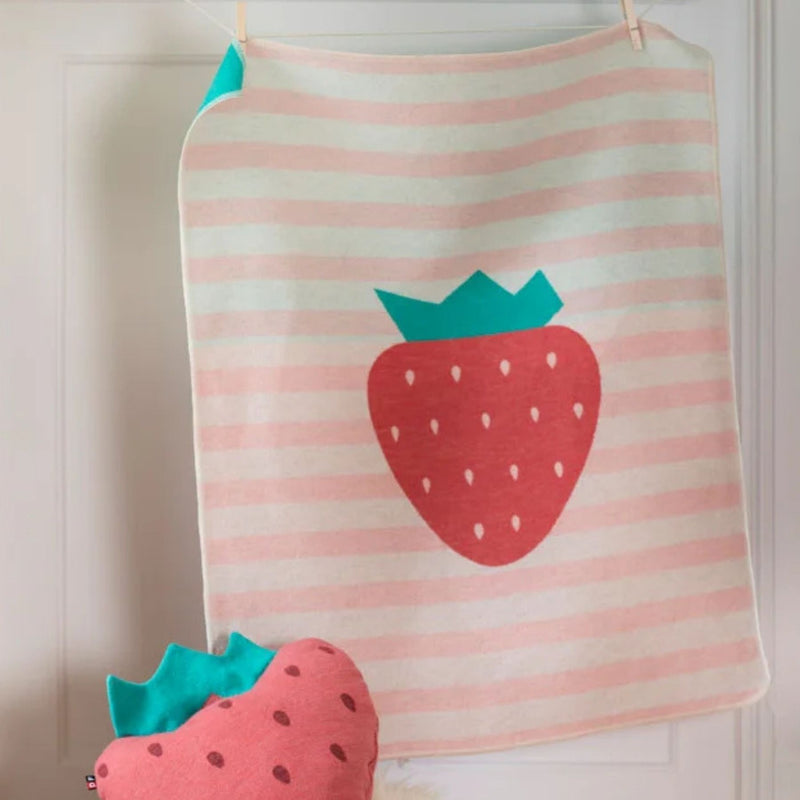 Juwel Baby Flannel Blanket - Strawberry