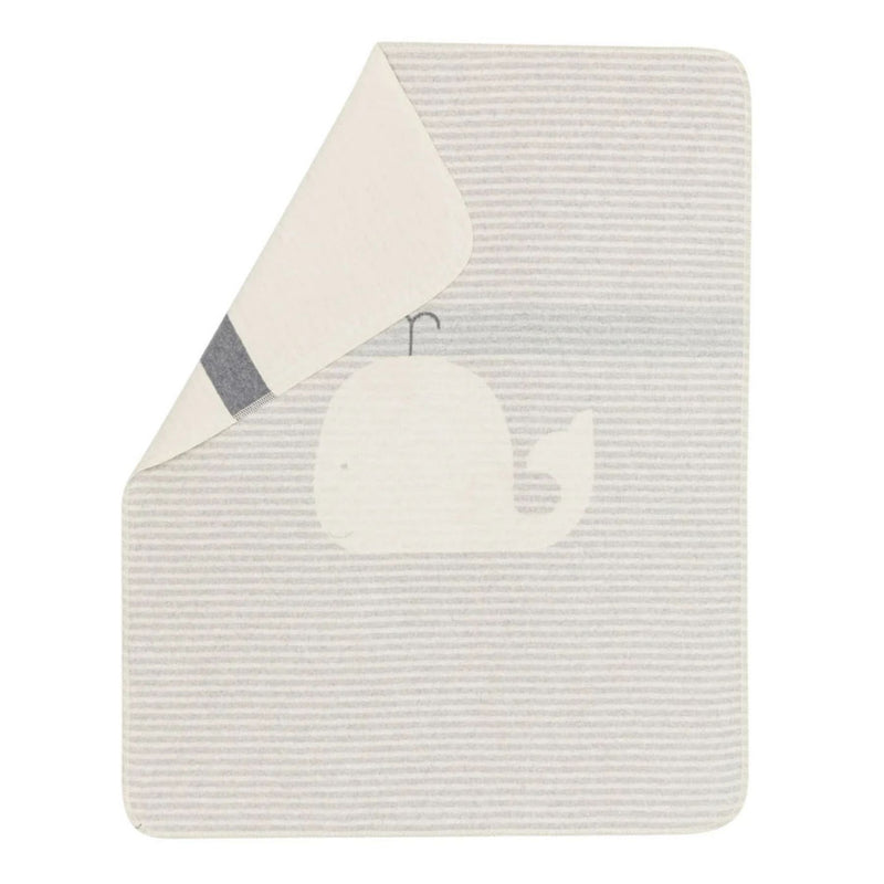 Juwel Baby Flannel Blanket - Whale Stripes