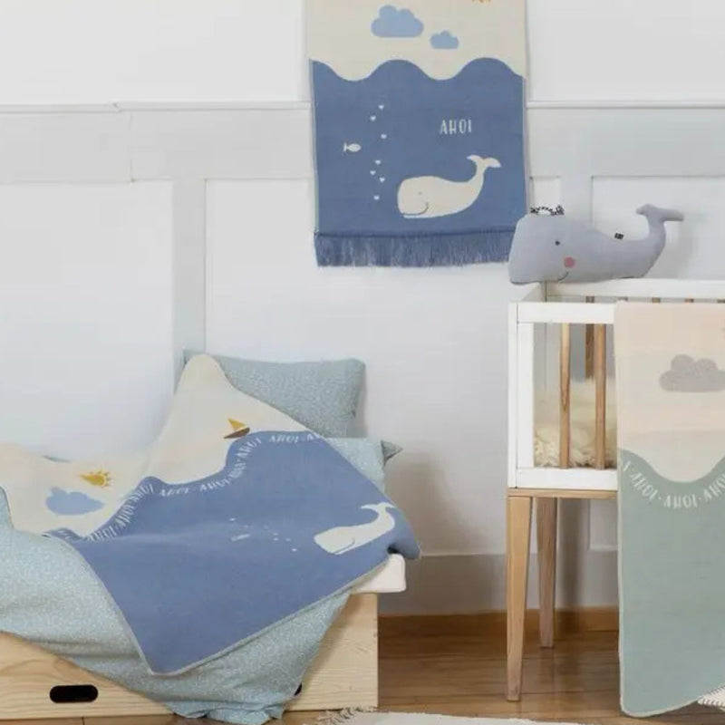 Juwel Baby Flannel Blanket - Whale
