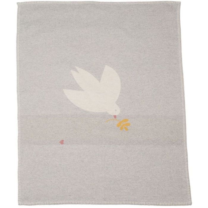 Lila Flannel Blanket - Dove