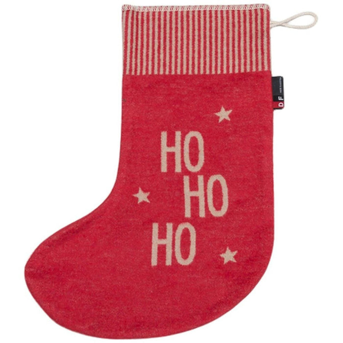 Flannel Xmas Stocking - Ho Ho Ho