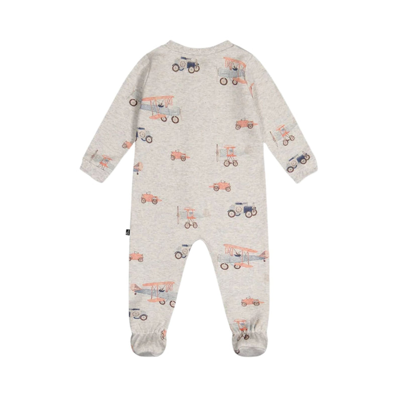 Baby Organic Cotton One Piece Pajama, Airplane Print